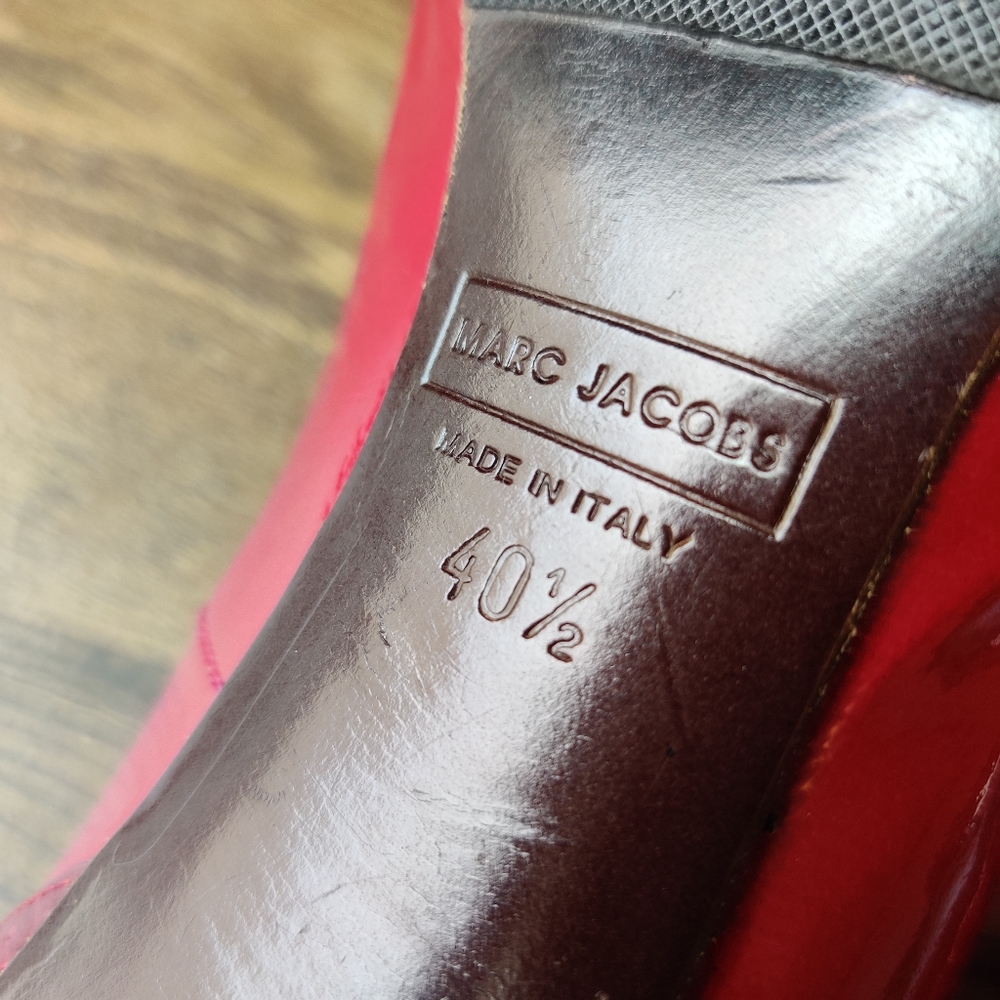Marc Jacobs Red Patent Leather Pumps Heels 10 / 41.5 - Picture 14 of 15